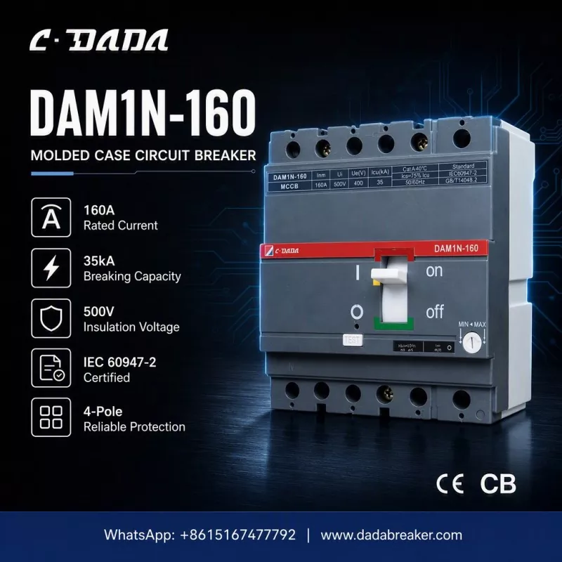 Муҳофизати дақиқ барои шабакаҳои саноатӣ: C ·DADA DAM1N-160 MCCB