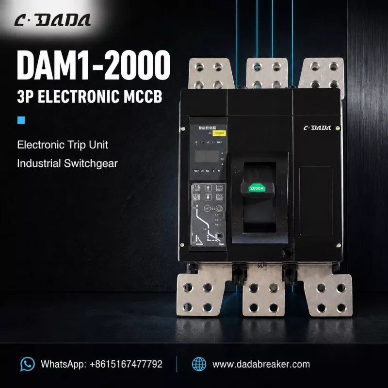 DAM1-2000 3P MCCB электронӣ барои коммутатсионӣ саноатӣ | CDDA Electric